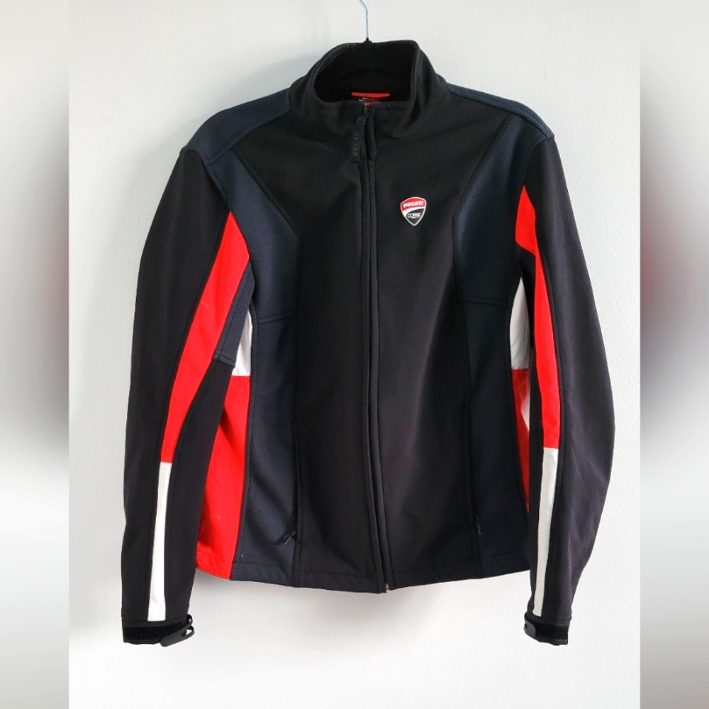 NWOT Womens DUCATI Corse Fitted Zip Up Vest- Black & Red - F1- RACECARS